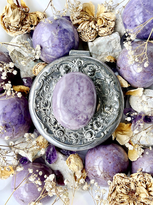 Rare Lavender Jade Palm Stone LJ7