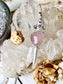 ‘Athena’ Rose Quartz & Garnet Sword & Heart SS Pendent