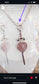 ‘Athena’ Rose Quartz & Garnet Sword & Heart SS Pendent