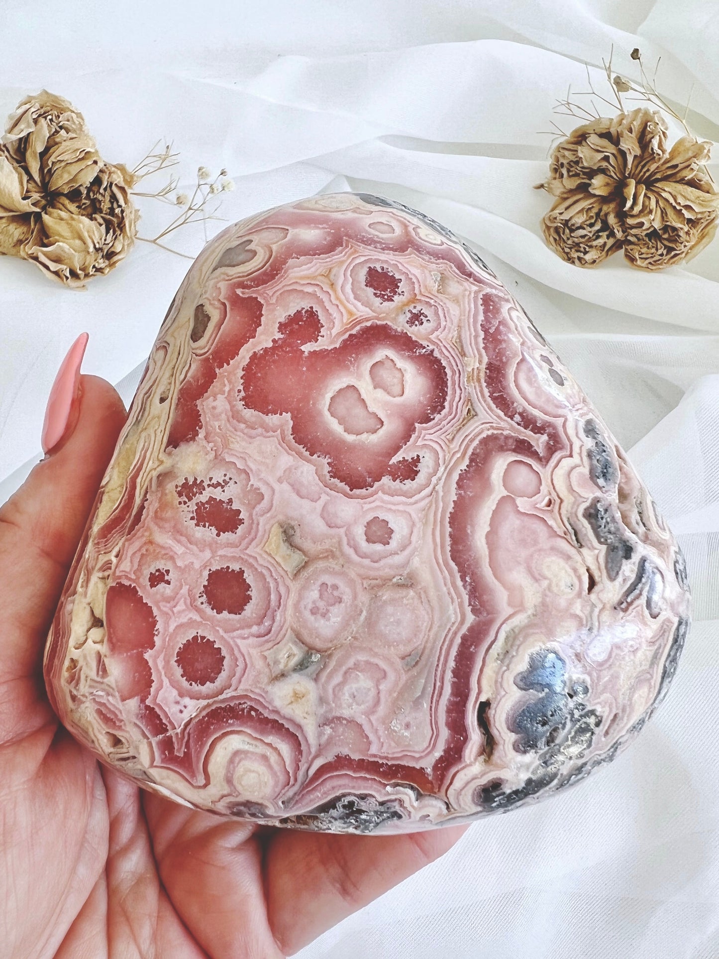 Rhodochrosite & Pyrite Freeform 4826