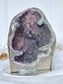 ‘Electra’ Purple Plum & Dusty Pink Galaxy Amethyst With Green Agate Cave AME05