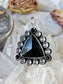 ‘Hlin’ Black Tourmaline, Black Spinel & Clear Quartz Protection Amulet Pendent 925