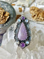 ‘Elysian Dreams’ Lavender Jade, Amethyst & Moonstone Talisman Pendent 925