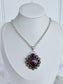 ‘Desiree’ Faceted Ruby, Rhodolite Garnet & Peridot Heart Talisman Pendent RGP1 925