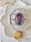 ‘The Twilight Crown of Amethyst’ Oval Rose de France Amethyst Ring 925