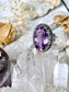 ‘The Twilight Crown of Amethyst’ Oval Rose de France Amethyst Ring 925