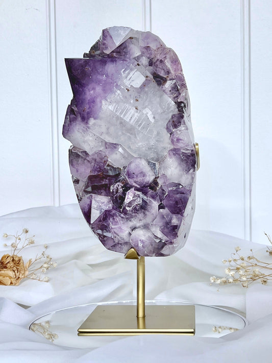 ‘Veda’ Record Keeper Amethyst Cluster on Stand AME16