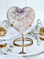 Pink & Purple Amethyst Heart On Stand 6095