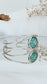 ’Migina’ Full Moon Turquoise Heart Cuff Bangle 925 TC2