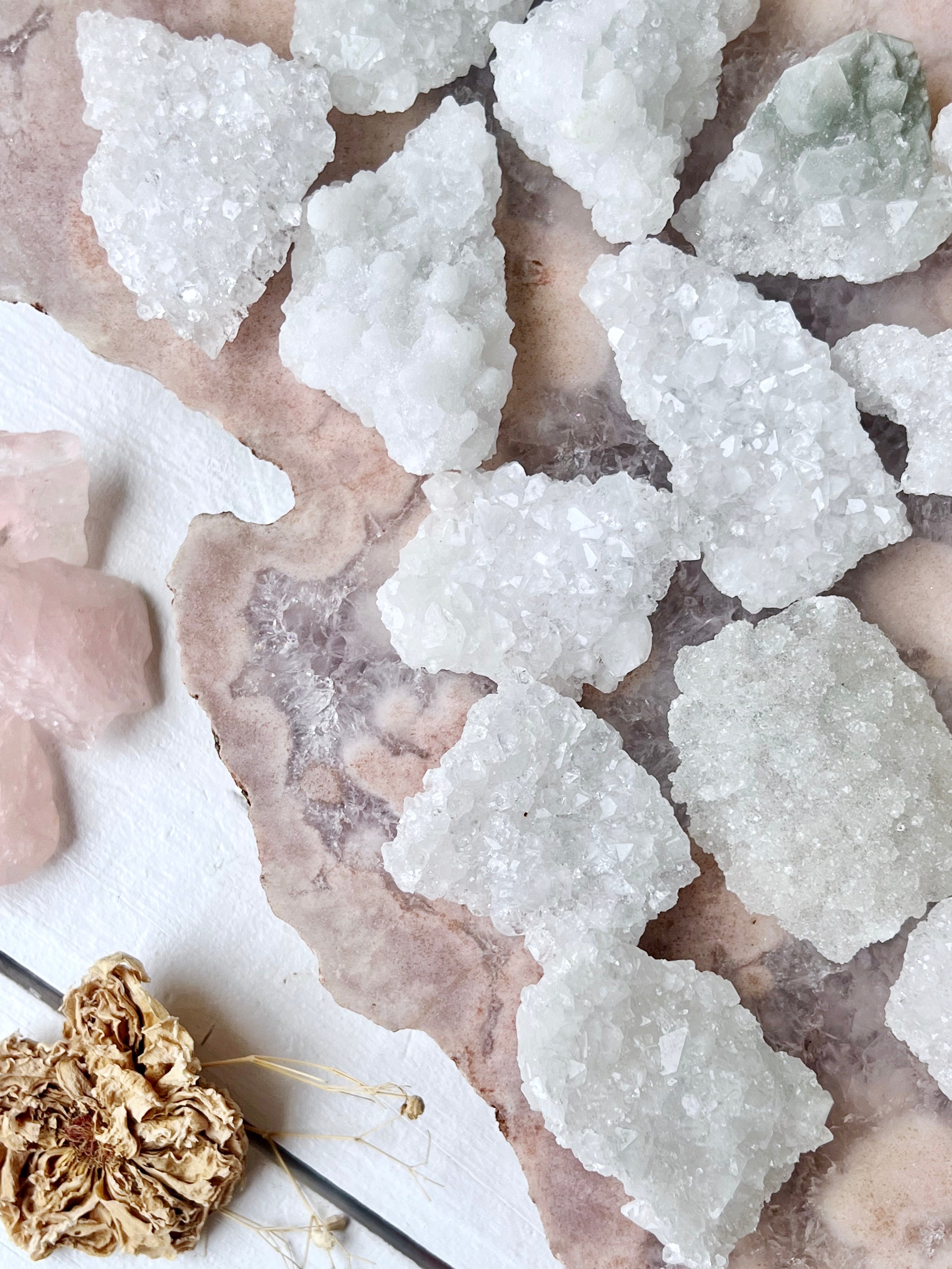 Rare Diamond Crust Apophyllite Minis – Crystal Blvd
