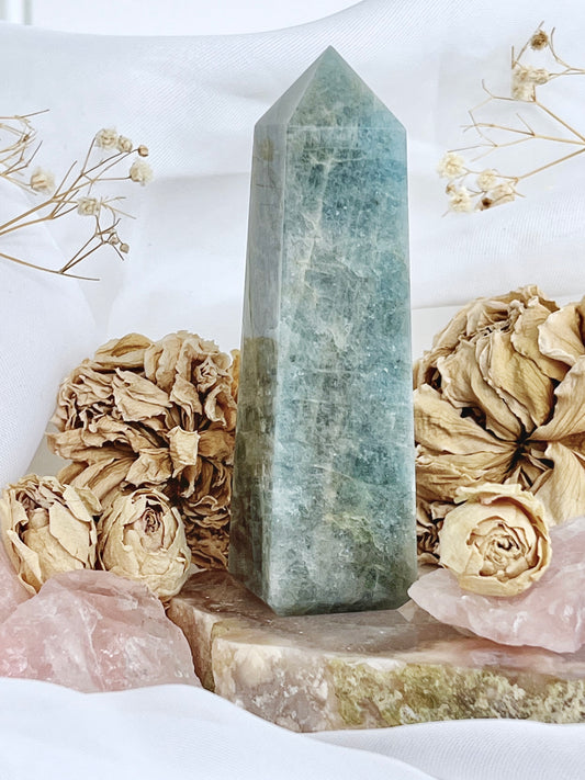 Polished Aquamarine Beryl Obelisk 4687