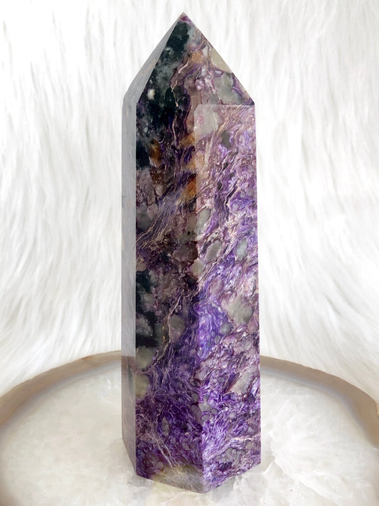 XL Deep Purple Charoite Generator Tower