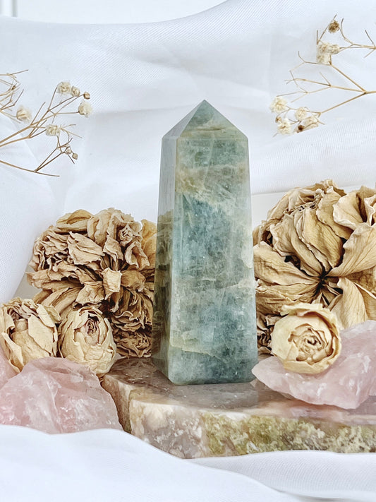 Polished Aquamarine Beryl Obelisk 4691