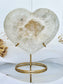 Agate Druzy Heart on Stand 4705