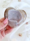 Amethyst Sugar Druzy Agate Geode Puffy Heart 4175