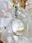 Oval Holographic Iris Agate & Diamond Quartz Sterling Silver Pendent 1827