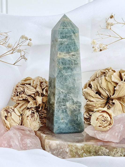 Polished Aquamarine Beryl Obelisk 4681