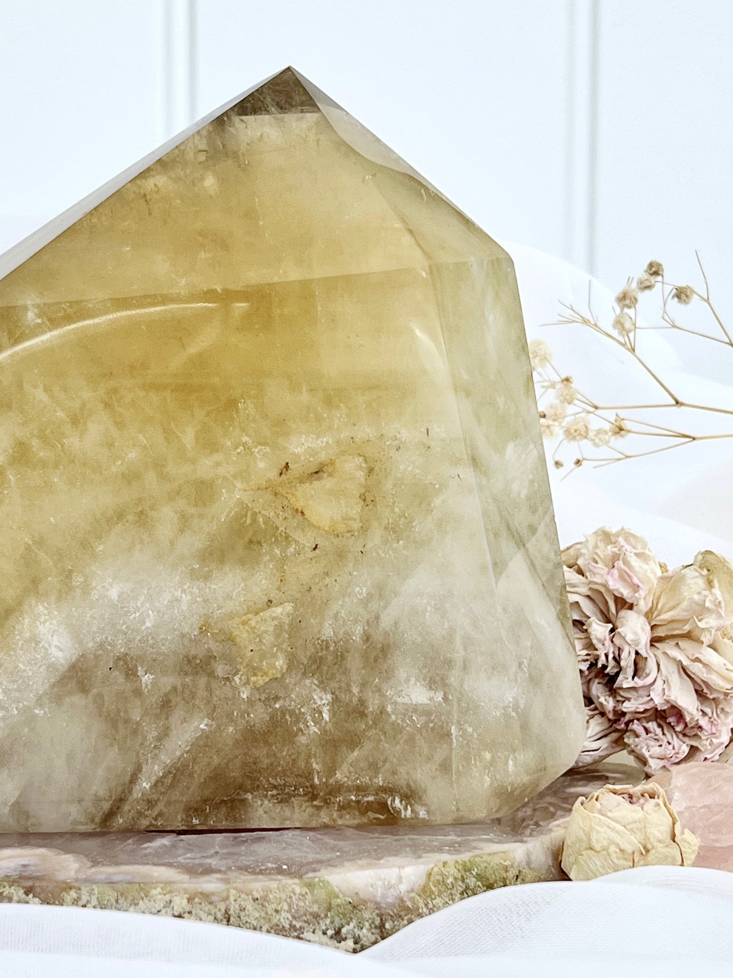 1.3kg Self Healed Rich Madagascan Citrine Tabular Point with Phantoms