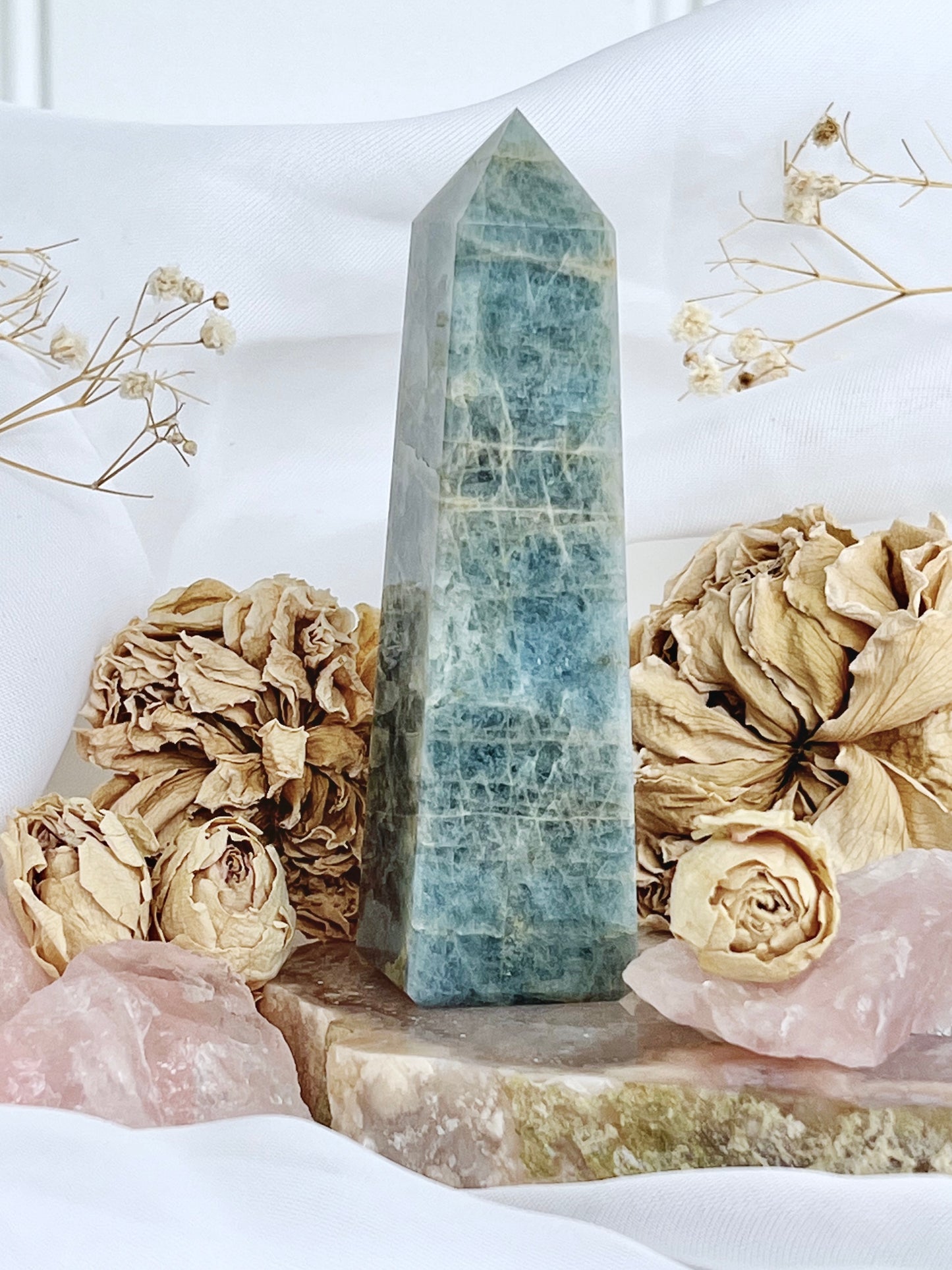Polished Aquamarine Beryl Obelisk 4681