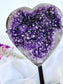 Uruguayan Purple Amethyst Cluster Heart on Stand 3098