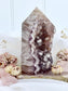 Smokey Amethyst Agate with Sugar Tip Cluster Tower 3119